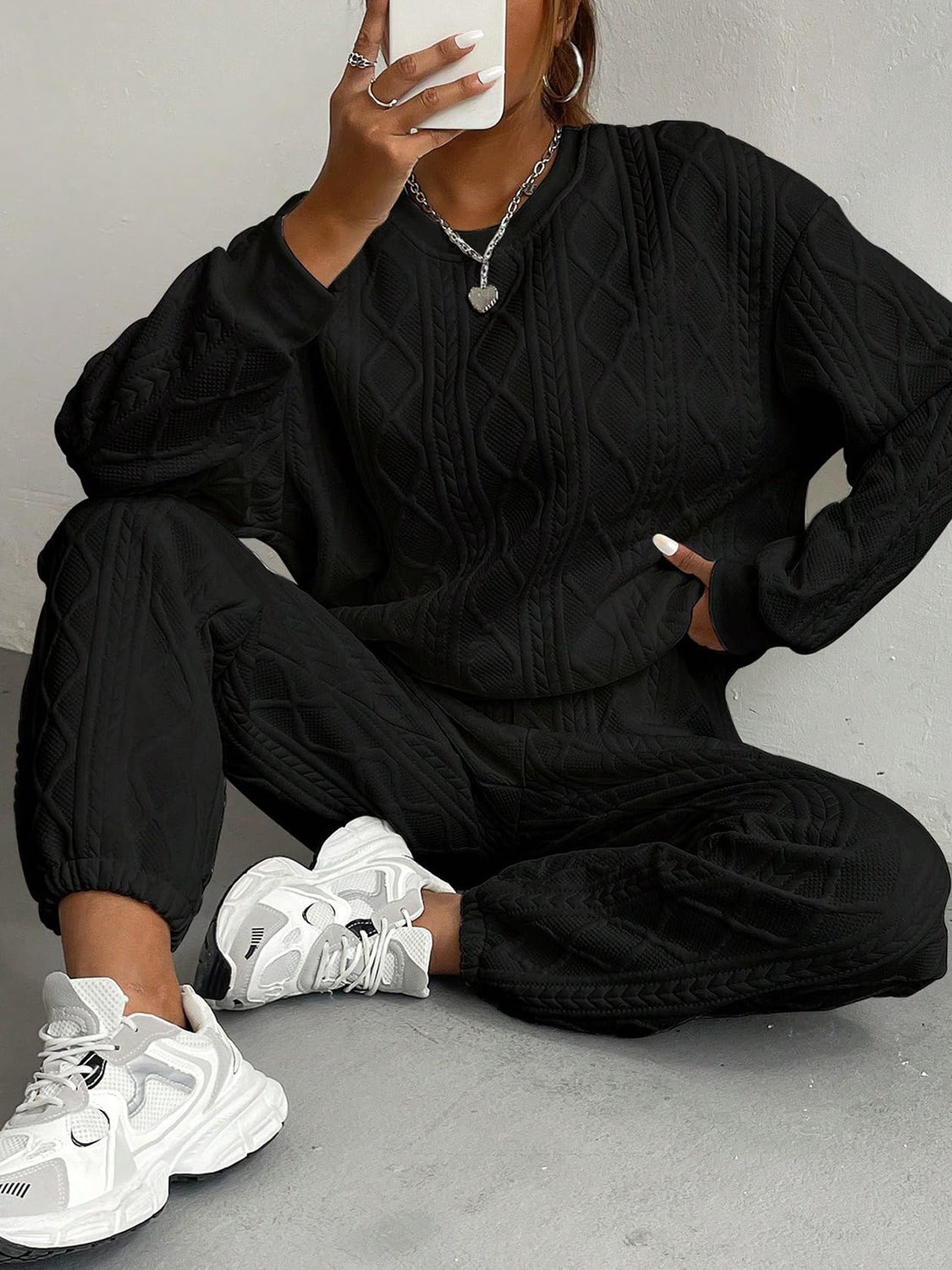 Textured Loungewear Set
