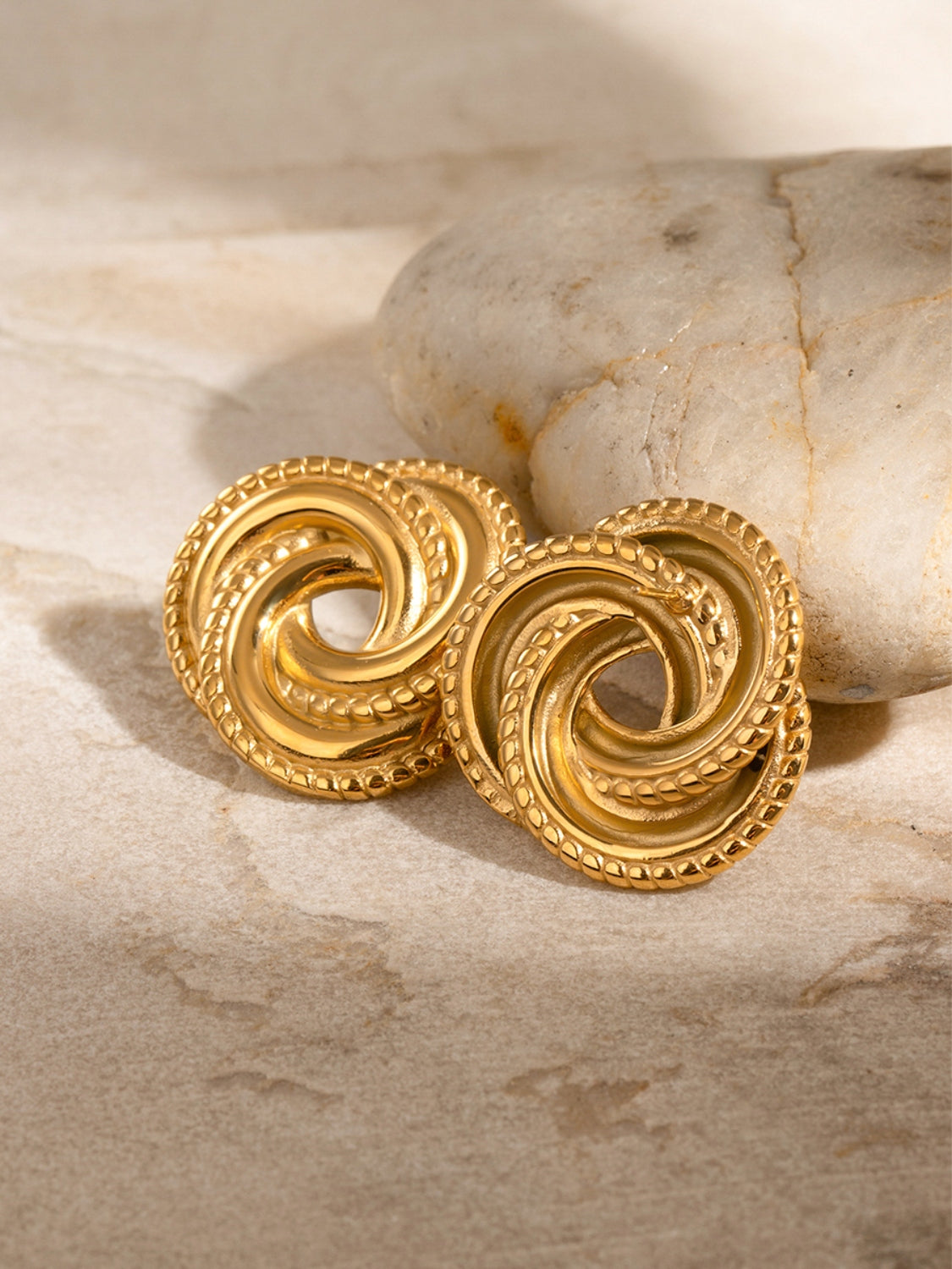 Stainless Steel Knot Stud Earrings