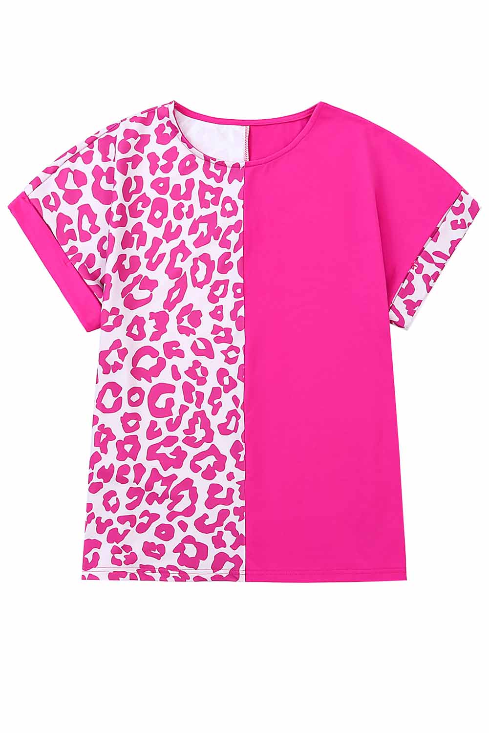 Leopard Patchwork T-Shirt Dress