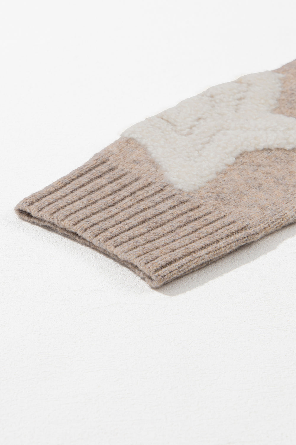 Khaki Star Pattern Cardigan