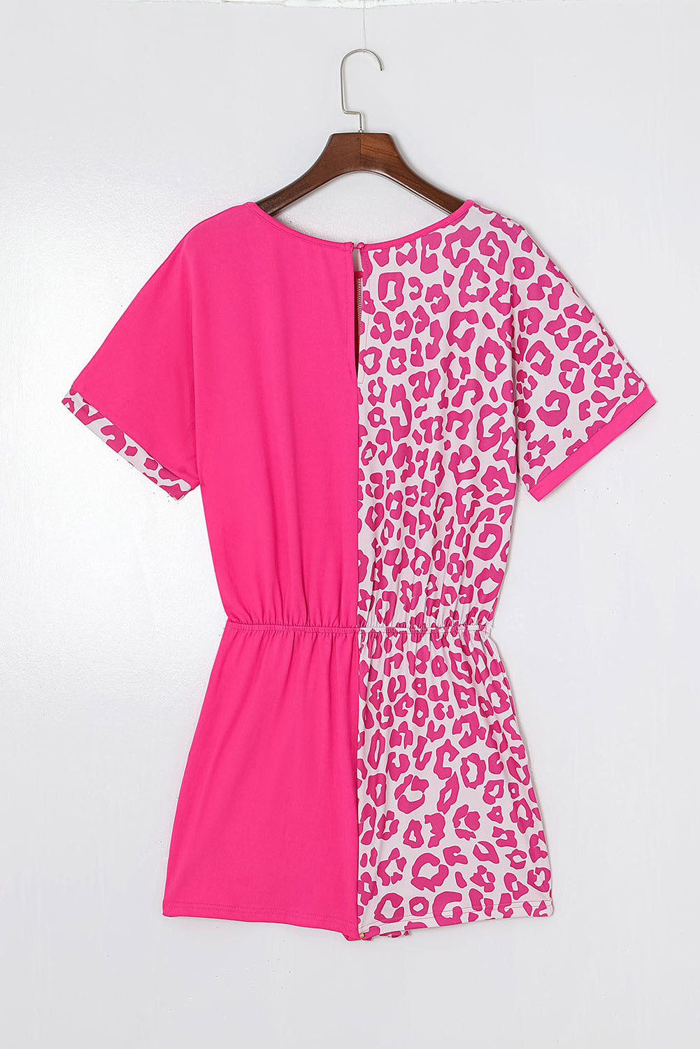 Leopard Patchwork T-Shirt Dress