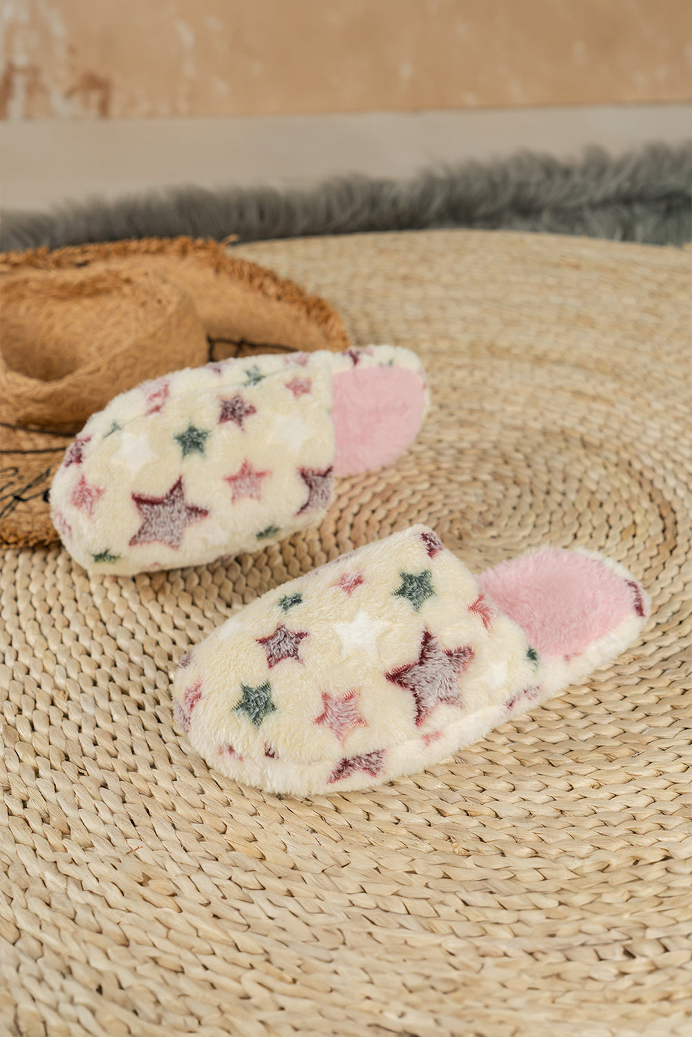 Star Plush Slippers