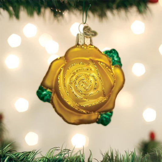 Yellow Rose Ornament by Old World Christmas
