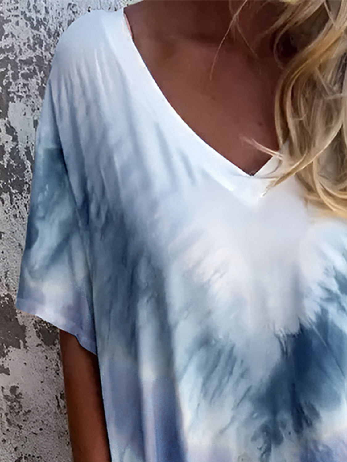 Tie-Dye Short Sleeve Maxi Dress