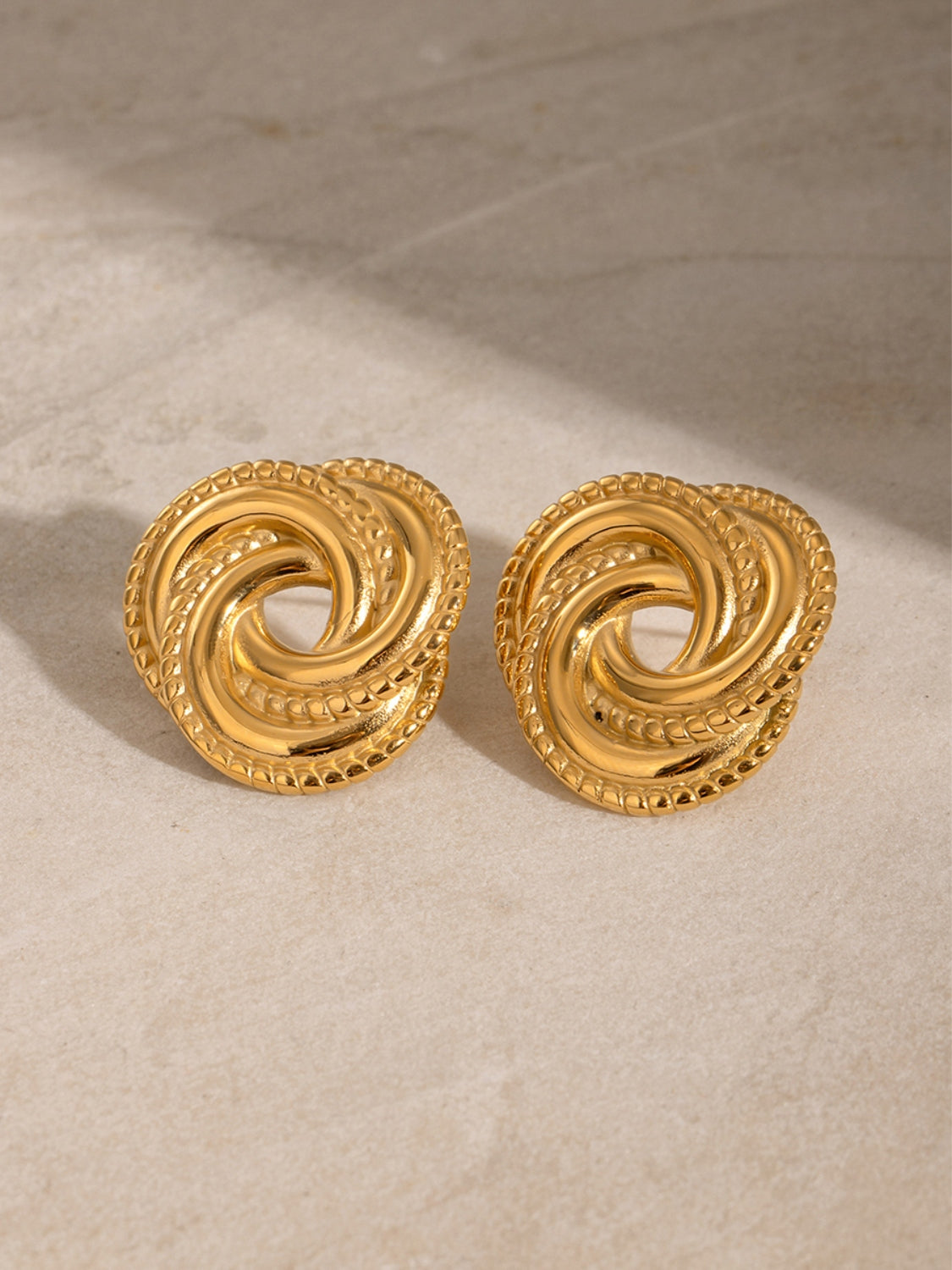 Stainless Steel Knot Stud Earrings