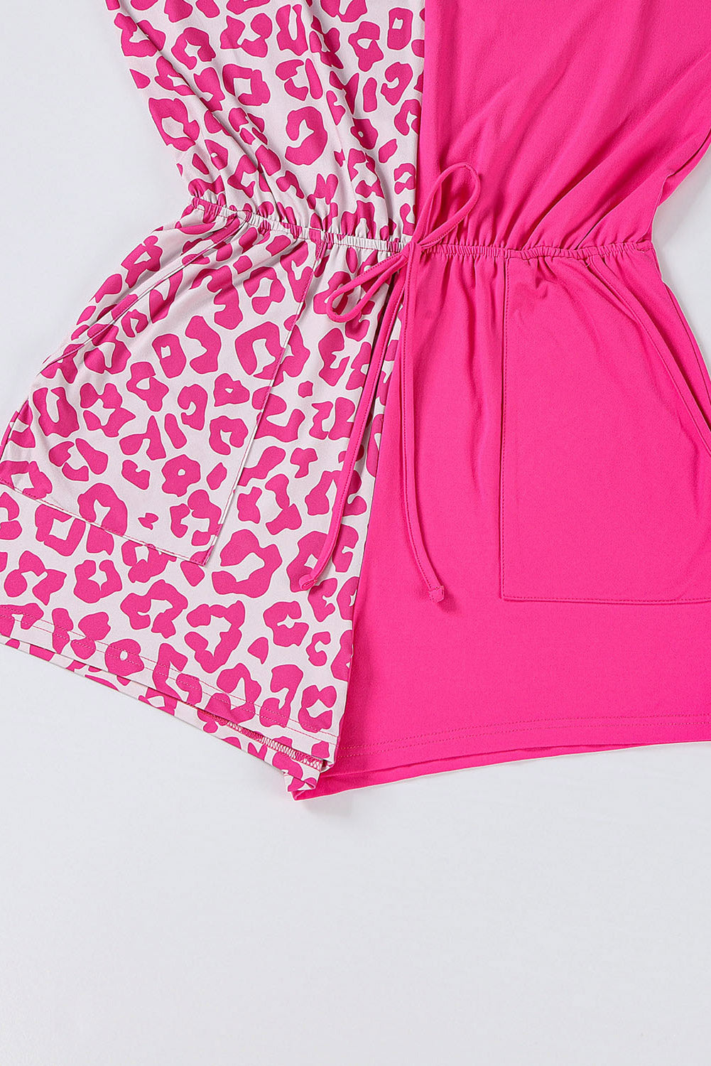 Leopard Patchwork T-Shirt Dress