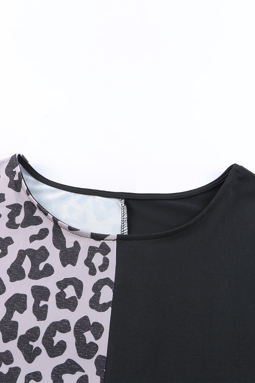 Leopard Patchwork T-Shirt Dress