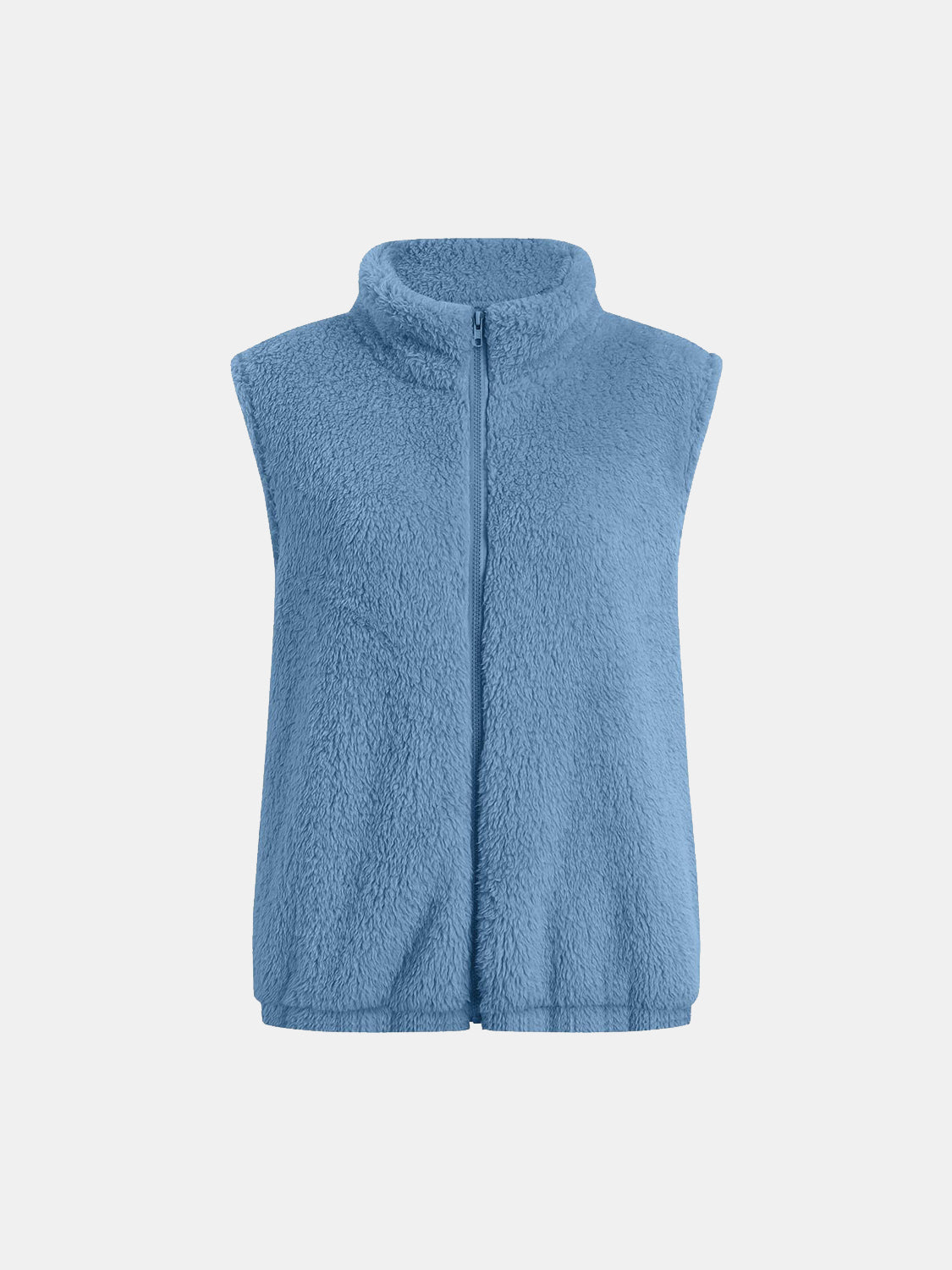 Furry Zip Up Vest with Pockets