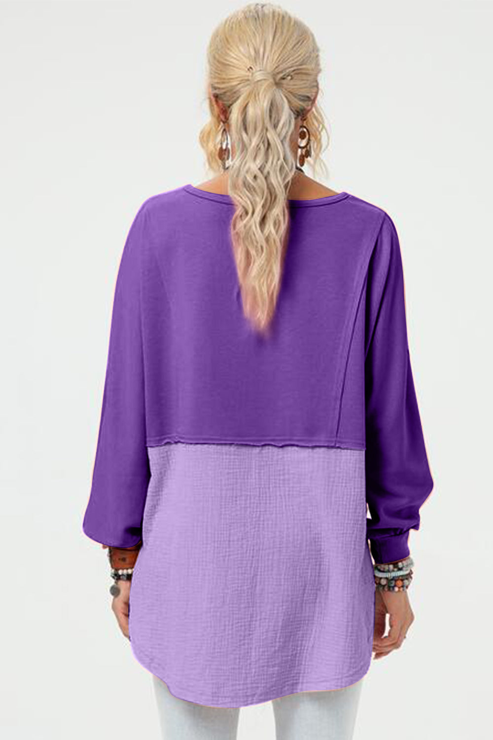 "Double Take" Long Sleeve High-Low T-Shirt