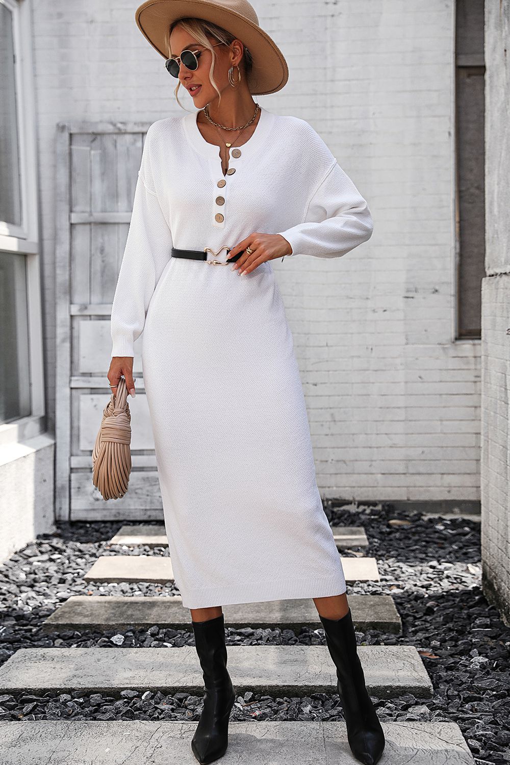 Button-Down Midi Dress