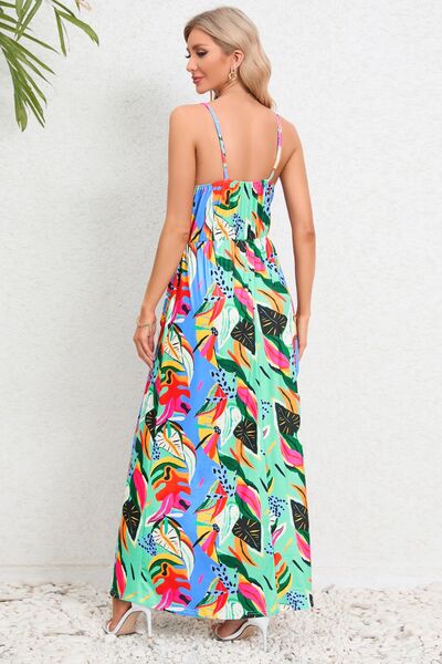 Tropical Print Maxi Dress