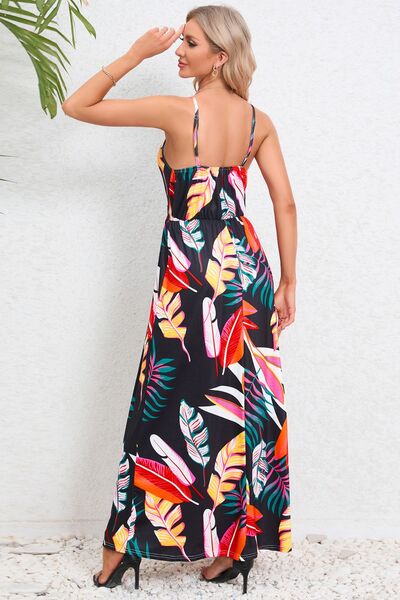 Tropical Print Maxi Dress