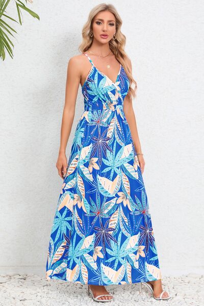 Tropical Print Maxi Dress