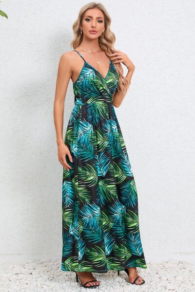 Tropical Print Maxi Dress
