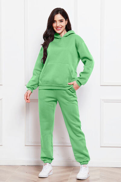 Long Sleeve Hoodie and Pants Set in various colors