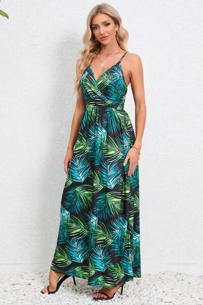 Tropical Print Maxi Dress