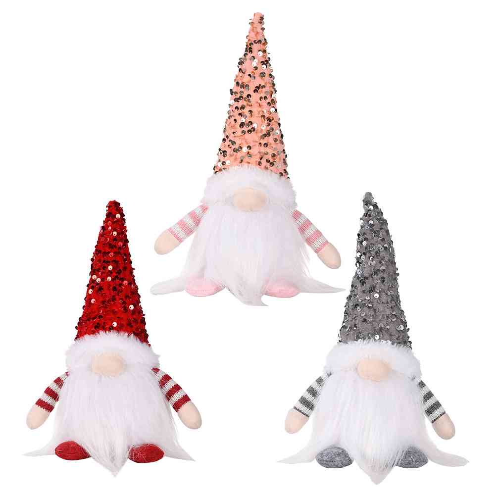 Sequin Light-Up Gnome