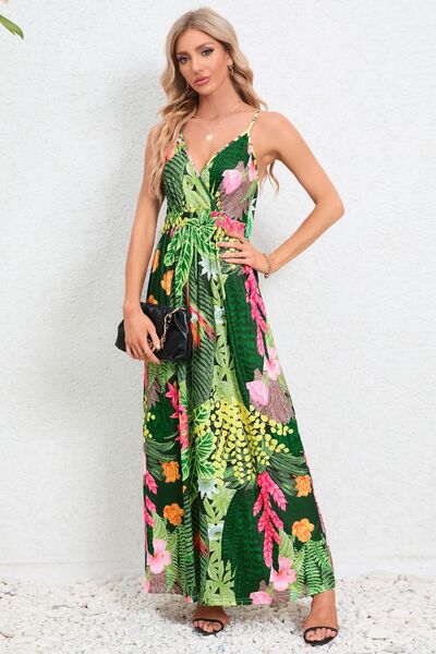 Tropical Print Maxi Dress