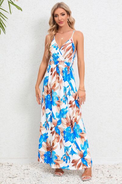 Tropical Print Maxi Dress