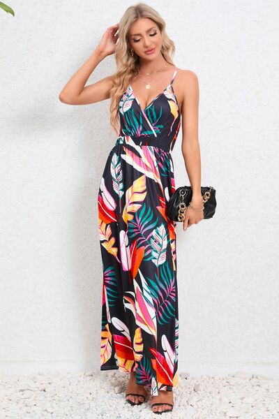 Tropical Print Maxi Dress