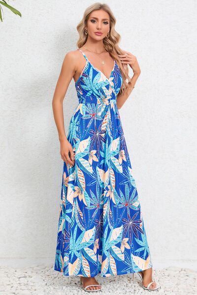 Tropical Print Maxi Dress