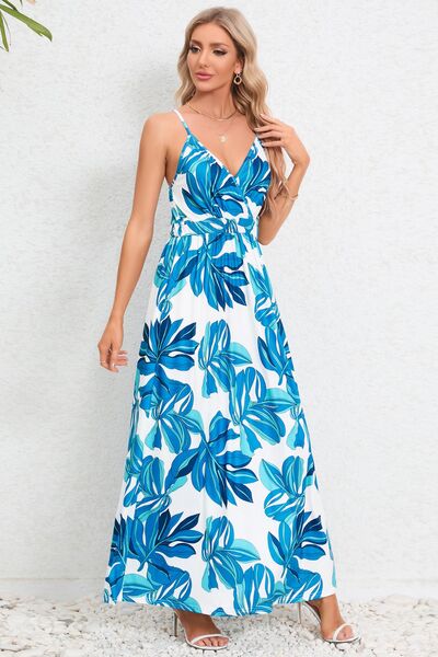 Tropical Print Maxi Dress