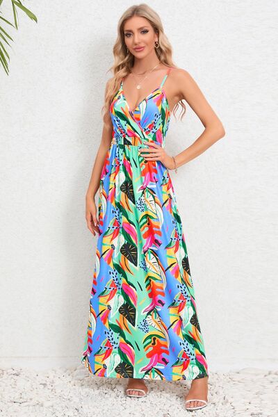 Tropical Print Maxi Dress