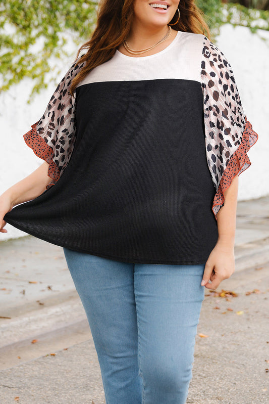 Animal Print Plus Size Top