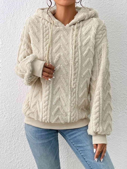 Drawstring Long Sleeve Hoodie in various colors