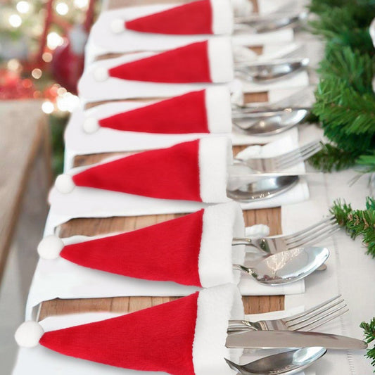 20 piece Santa Hat shaped cutlery holders