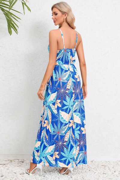 Tropical Print Maxi Dress