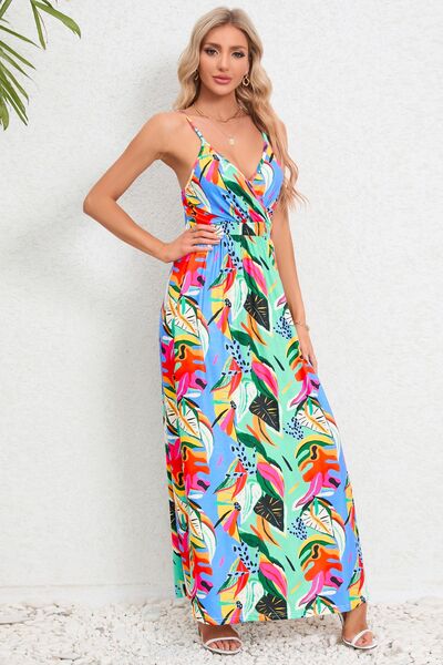 Tropical Print Maxi Dress