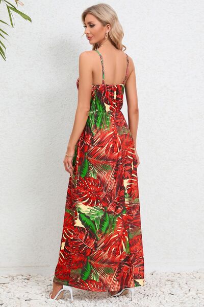 Tropical Print Maxi Dress