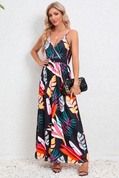 Tropical Print Maxi Dress